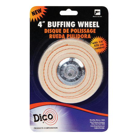 DICO WHEEL BUFF 4"" SPIRAL MTD 527-40-4M